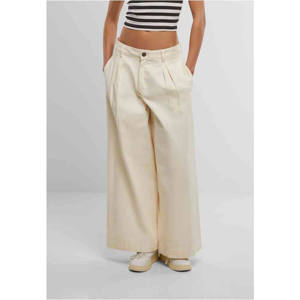 Urban Classics - Light Denim Wijde broek - Creme